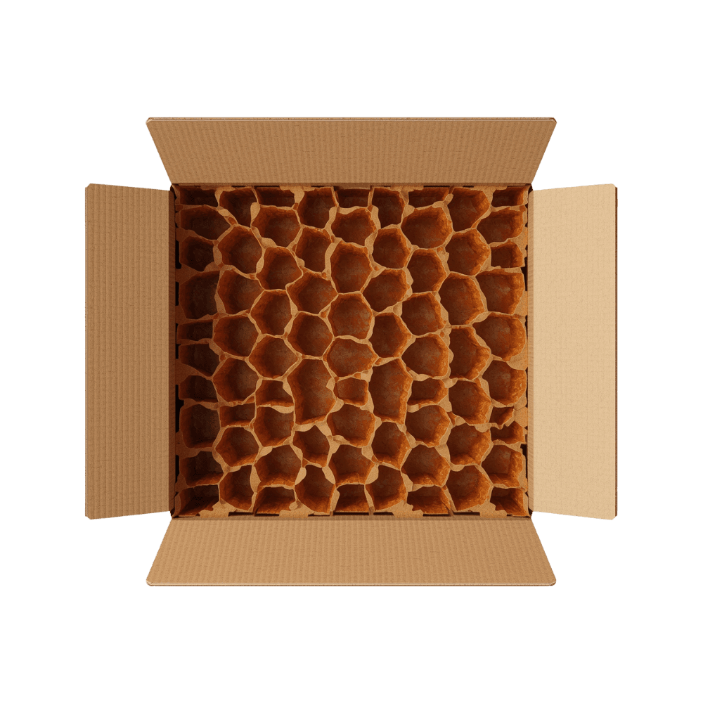 Box with Honeycomb Partitions